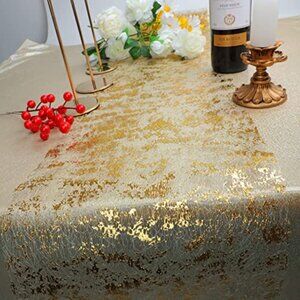 2 Pieces Gold Table Runner